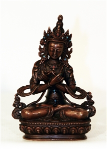 Statue Vajradhara, Dorje Chang, 05 inch, Dark Copper