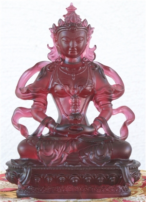 Statue Amitayus Glass, 08 inch