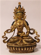 Statue Vajrasattva, 08 inch, Partially Gold Plated