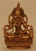 Statue Vajrasattva, 3 inch, Gold Plated