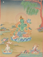 Thangka Green Tara