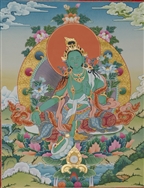 Thangka  Green Tara