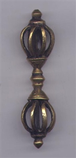 Dorje, brass, 3.25 inches
