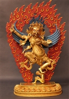 Statue Kakasya, Crow Headed Dakini, 12 inch, Fully Gold Plated