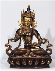 Statue Vajrasattva, 12 inch, Partially Gold Plated