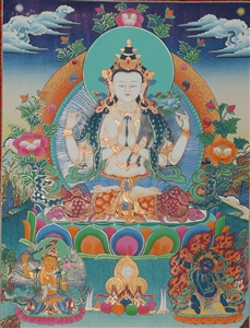 Thangka  Chenrezig