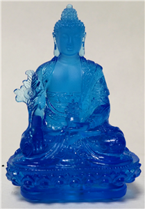 Statue Medicine Buddha, 4.5 inch, Glass