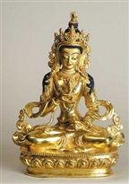 Statue Vajrasattva, 05.5 inch, Fully Gold Plated