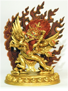 Statue Heruka Chakrasamvara, 12 inch, Fully Gold Plated