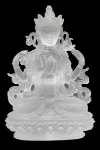 Statue Chenrezig, 9 inch, Glass