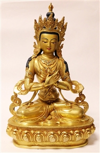 Statue  Vajradhara, 12 inch, Fully Gold Plated