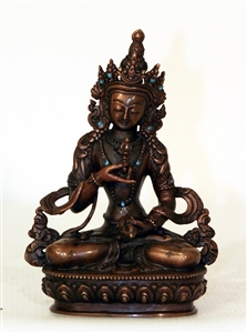 Statue Vajrasattva, 05 inch, Dark Copper