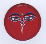 Buddha Eyes, Magnet, Red