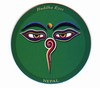 Buddha Eyes, Magnet, Green