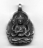 Deity Pendant, Silver, Vajrasattva