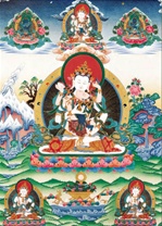 Vajrasattva with Consort, Laminated Card  5 x 7 inch