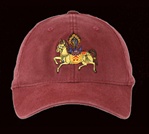 Baseball cap: Wind Horse, Maroon