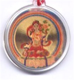 Deity Pendant White Tara (Golden)