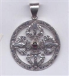 Double Dorje, Silver Pendant, 1.2 inch