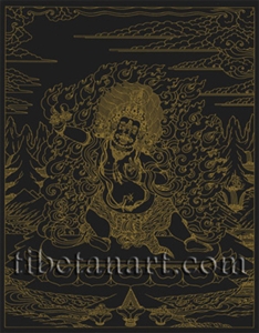 Vajrapani Silk Screen Print