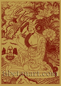 Abhayakaragupta Silk Screen Print