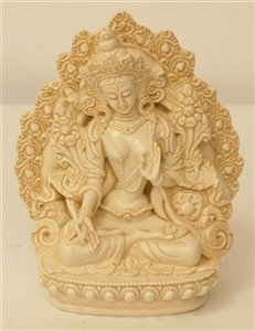 Statue White Tara,  1'4 inch, Resin