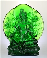 Statue Green Tara, 9 inch, Glass