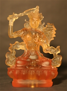 Statue Manjushri, Glass