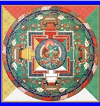 Green Tara Mandala, Laminated Card 6x6 inch