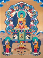 Buddha Shakyamuni with 2 Disciples