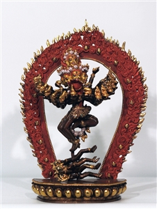 Statue Hevajra,12 inches, Partially Gold Plated