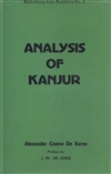 Analysis Kanjur  Alexander Csoma De Koros