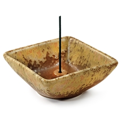Incense Holder Rustic Tray 4" Square