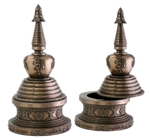 Statue Stupa resin,  08.25 inch