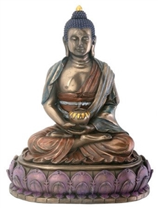Statue Amitabha resin, 06 inch. Hand painted.