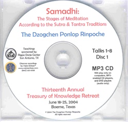 Samadhi: Stages of Meditation According to the Sutra and Tantra Traditions (MP3 CD)