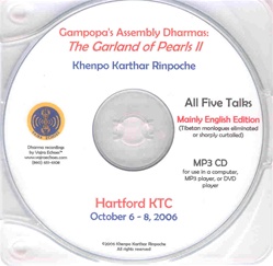 Gampopa's Assembly Dharmas: Garland of Pearls II (Lectures 12-20) (MP3 CD)
