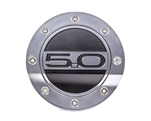 Drake Fuel Door 5.0 Silver/Blk 15-   Mustang