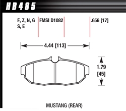 Hawk Performance HPS Performance Street Brake Pads (4) Rear Mustang 05-10