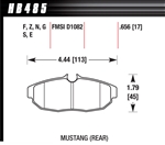 Hawk Performance Ceramic Performance Street Brake Pads (4) Rear Mustang 05-10