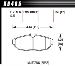 Hawk Performance Ceramic Performance Street Brake Pads (4) Rear Mustang 05-10