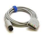 Mindray ECG trunk cable: 3/5-lead, Adult/Pediatric, 6 Pin, Defib-Proof, PTU, AHA/IEC 0010-30-42782