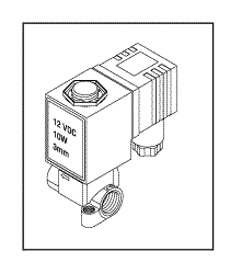 Complete Valve 3 mm with Coil - EXH/AIR/DRY E,EA,EZ