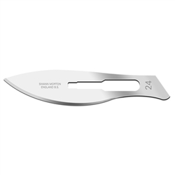 Cincinnati Swann Morton Sterile Stainless Steel Blade - Size 24 - 100/Box