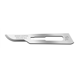 Cincinnati Swann Morton Carbon Steel Blade - &#8203;Non-Sterile - 20 Pk/5 Vpi - Size 15 - 100/Box