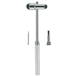 Miltex 7.75" Buck Neurological Hammer with Brush & Needle (screw into handle) - Chrome