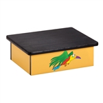 Clinton Rainforest Yellow Parrot Laminate Foot Stool