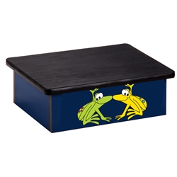 Clinton Rainforest Tree Frogs Blue Laminate Step Stool