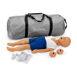 Nasco Simulaids Kyle 3 Year Old CPR Manikin with Carry Bag - Light