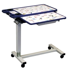 Novum Medical Pediatric Overbed Table - Single Top - Cupholders